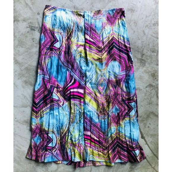 vintage Roberto Cavalli ruched psychedelic midi skirt Sz 38 - Picture 4 of 8
